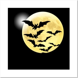 Bats against Full Moon Posters and Art